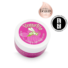 Rose and red clover facial scrub - Vossabia